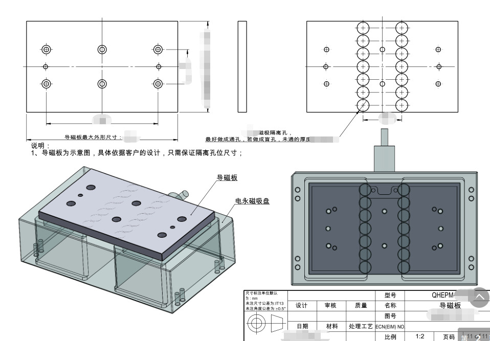 千豪電永磁吸盤，自動(dòng)化夾具